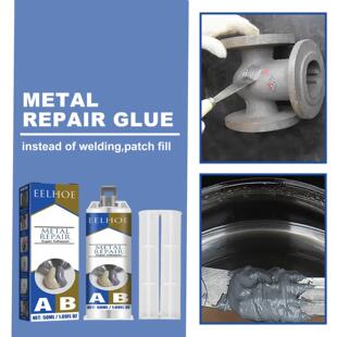 EELHOE Metal AB Epoxy Putty - Fills Cracks and Leaks, Quick-