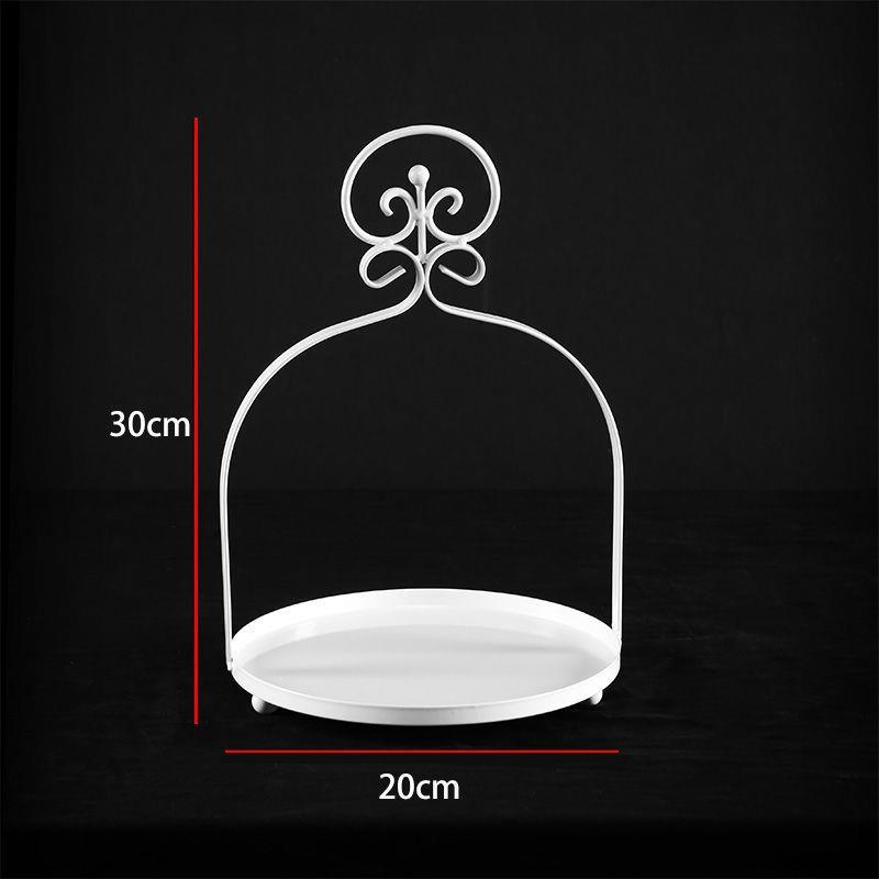 White Iron Dessert Table Ornament Display Stand Cake Tray