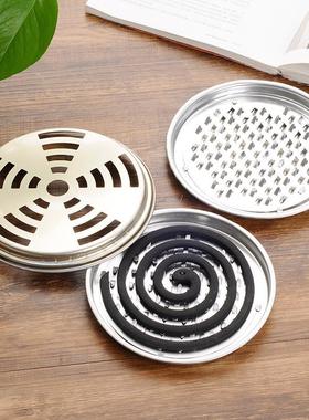 Mosquito coil holder with serrated edge, covered mosquito co