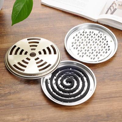 Mosquito coil holder with serrated edge, covered mosquito co