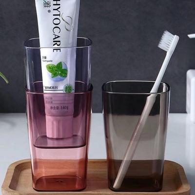 Transparent Mouthwash Cup for Home Use, Couples Toothbrush H