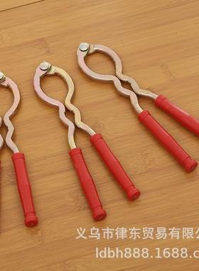 Iron walnut cracker with spring, nut pliers, household black