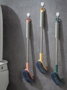 Wall-mounted toilet brush for home bathroom, featuring soft