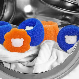 Cartoon bear washing machine lint remover cat hair吸附器衣物