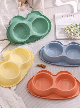 Candy-colored new arrival pet dog bowl with rabbit head desi