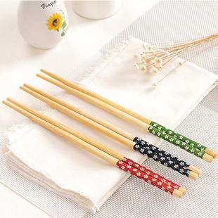 Small Floral Chopsticks Bamboo Home Wood for Restaurant and