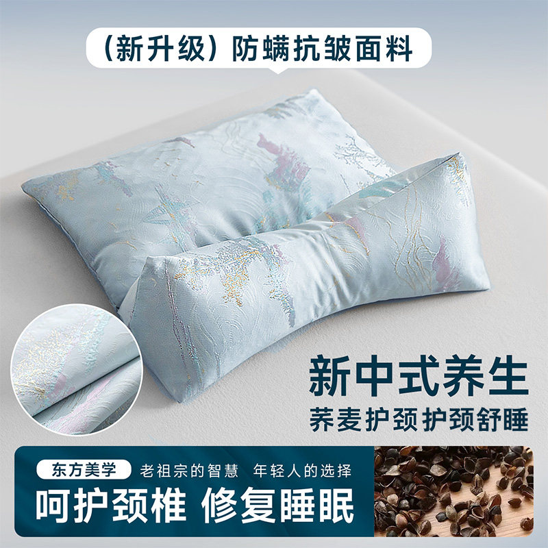 荞麦颈椎枕头护颈椎助睡眠专用成人儿童夏天睡觉宿舍枕芯三角枕头,床上用品,功能枕/保健枕/养生枕,淘宝优惠券,粉丝福利购,淘宝优惠卷