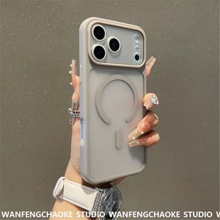 创意可拆卸镜头适用iPhone17PROMAX肤感半透明手机包苹果16保护套