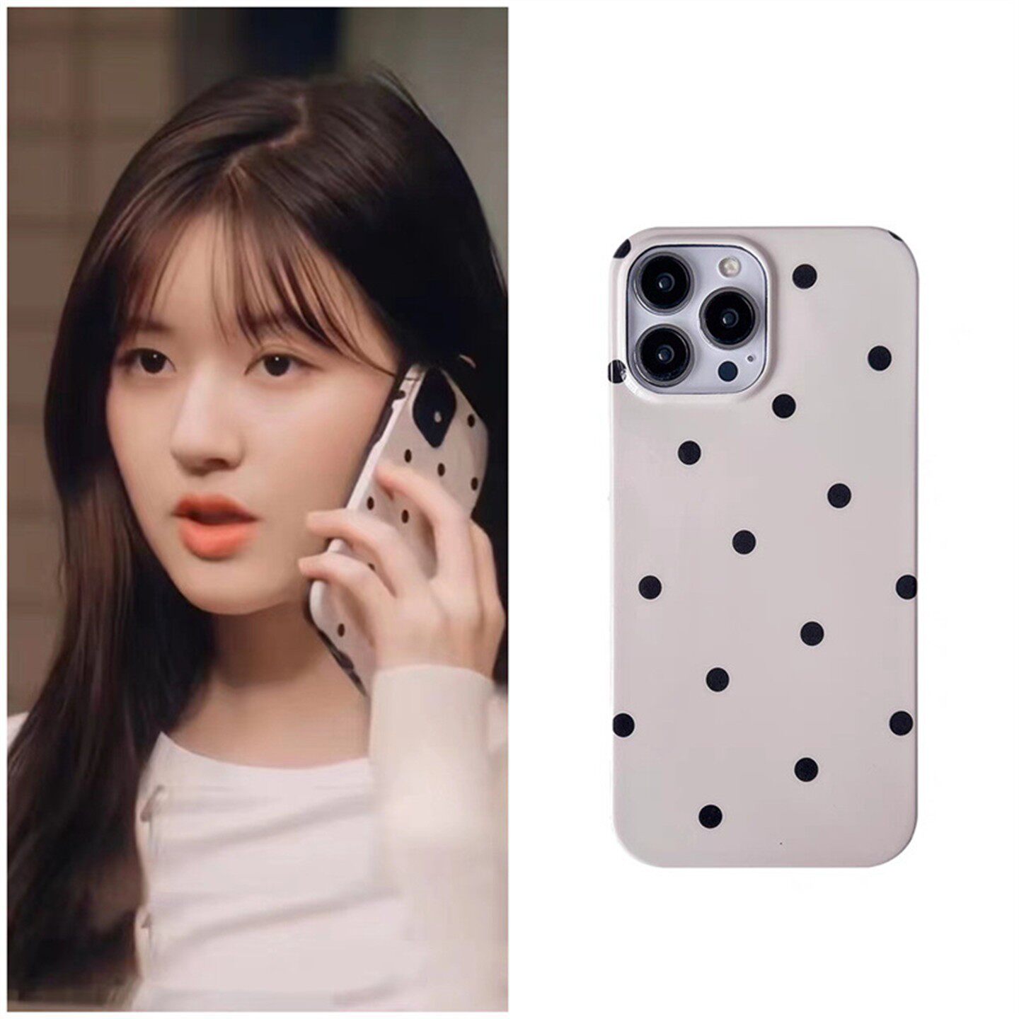 赵露思同款简约波点适用11苹果新款iPhone 17 手机包手机包保护套