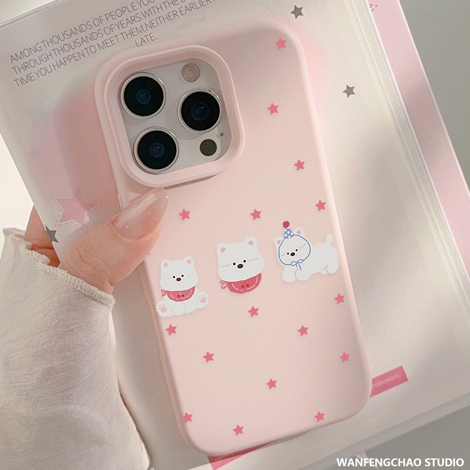 可爱星星西高地适用iphone15promax手机壳16粉色卡通11苹果13硅胶