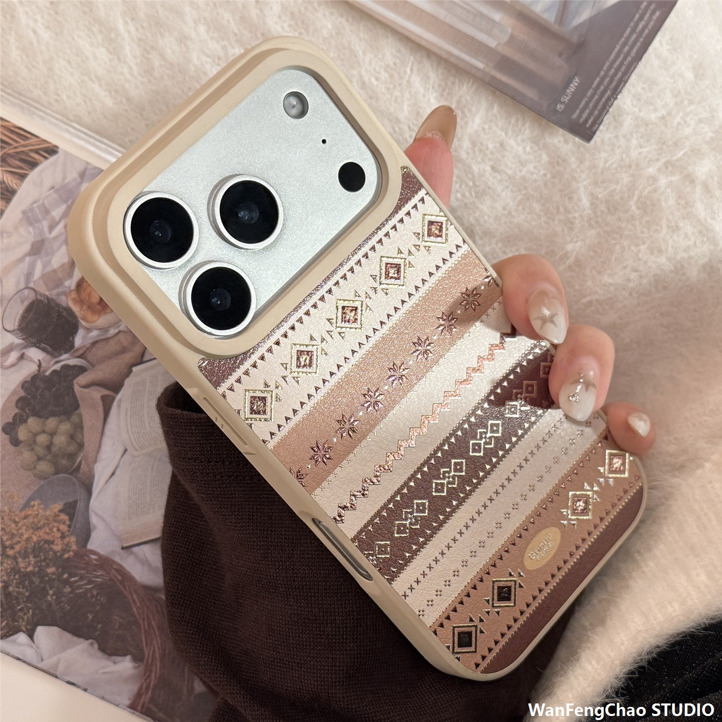 鎏金皮质17proma手机16适