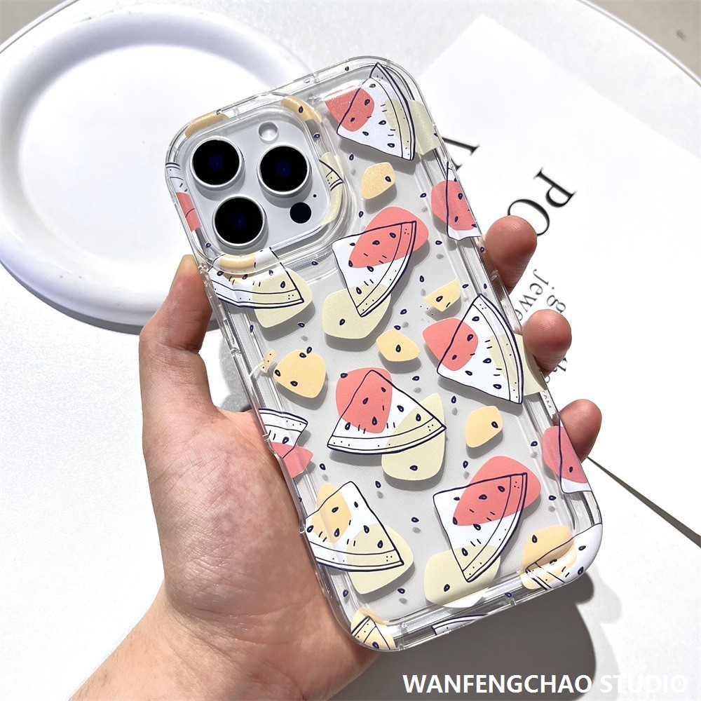 多巴胺西瓜适用苹果15手机壳iphone13夏日12小众16promax气囊防摔