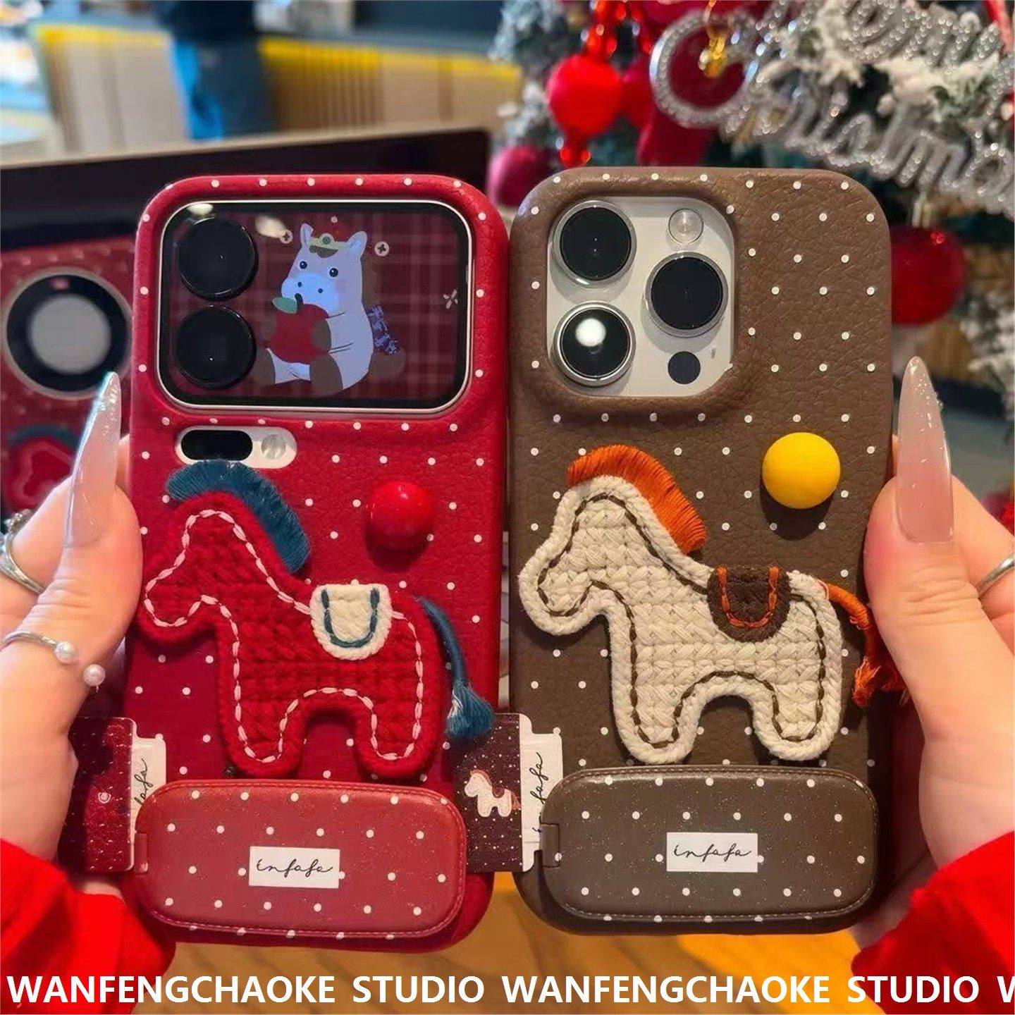 新款波点小马波点支架适用苹果17PROMAX手机包iphone15/16pro新年,运动包/户外包/配件,钱包,淘宝优惠券,粉丝福利购,淘宝优惠卷