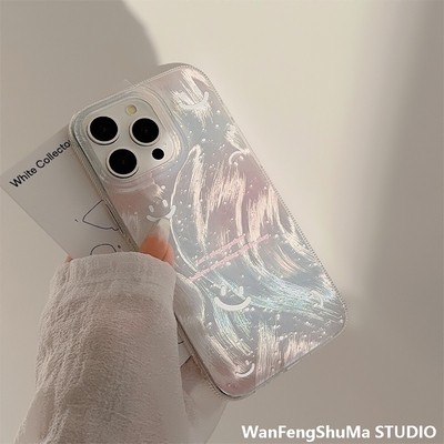 甜粉晕染笑脸手机壳适用17Promax