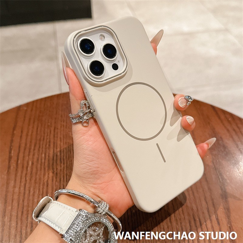 适用苹果16promax肤感磨砂磁吸手机壳iPhone15马卡龙高级感保护套