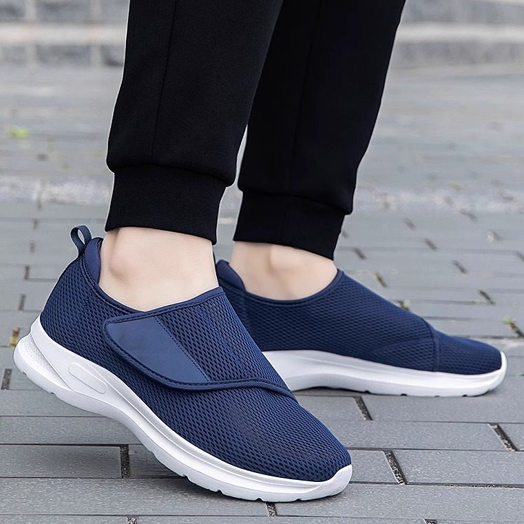 老北京镂空网布鞋男夏季爷爷鞋运动休闲鞋爸爸鞋脚背高脚肿网面鞋