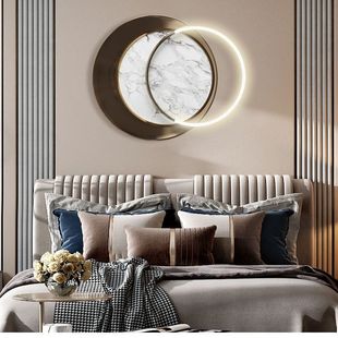 饰品现代简约创意金属卧室圆形铁艺壁挂 客厅餐厅沙发背景墙墙面装