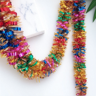 彩色彩带彩条加密圣诞元旦装饰用品彩带毛条毕业教室布置装饰拉花