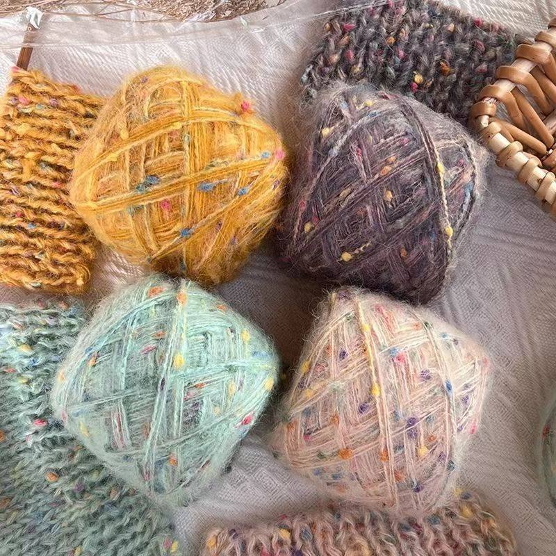 彩点线豆豆纱彩虹糖豆马海毛钩针钩织帽子专用线diy编织围巾毛衣,服饰配件/皮带/帽子/围巾,毛线,淘宝优惠券,粉丝福利购,淘宝优惠卷