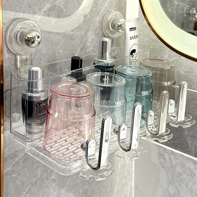 BSD吸盘牙刷置物架壁挂式免打孔