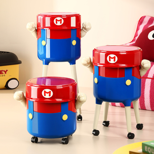 垃圾桶家用厨房高脚免弯腰卫生桶客厅可移动收纳桶大容量带盖纸篓