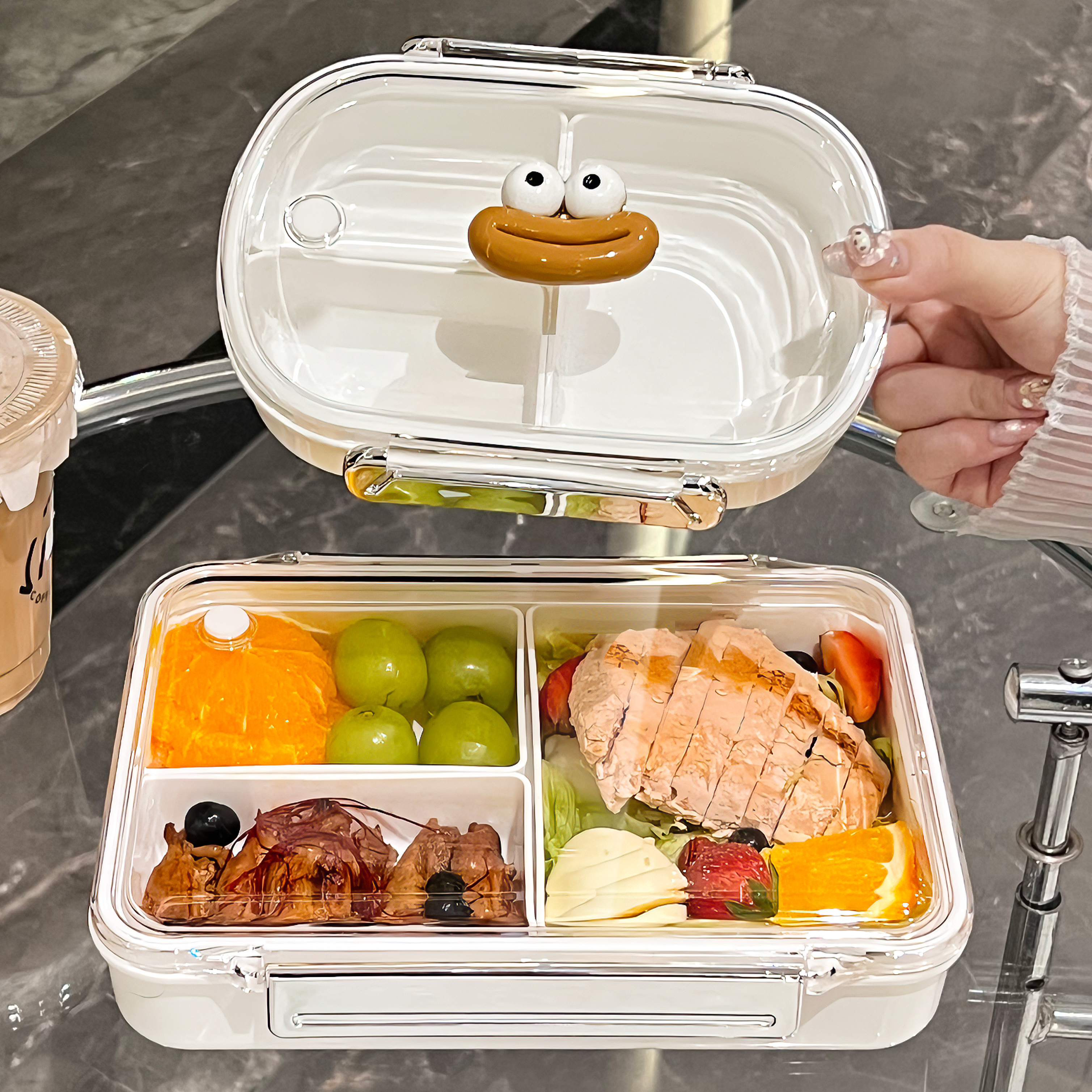 BSD食品级水果便当盒分隔保鲜盒