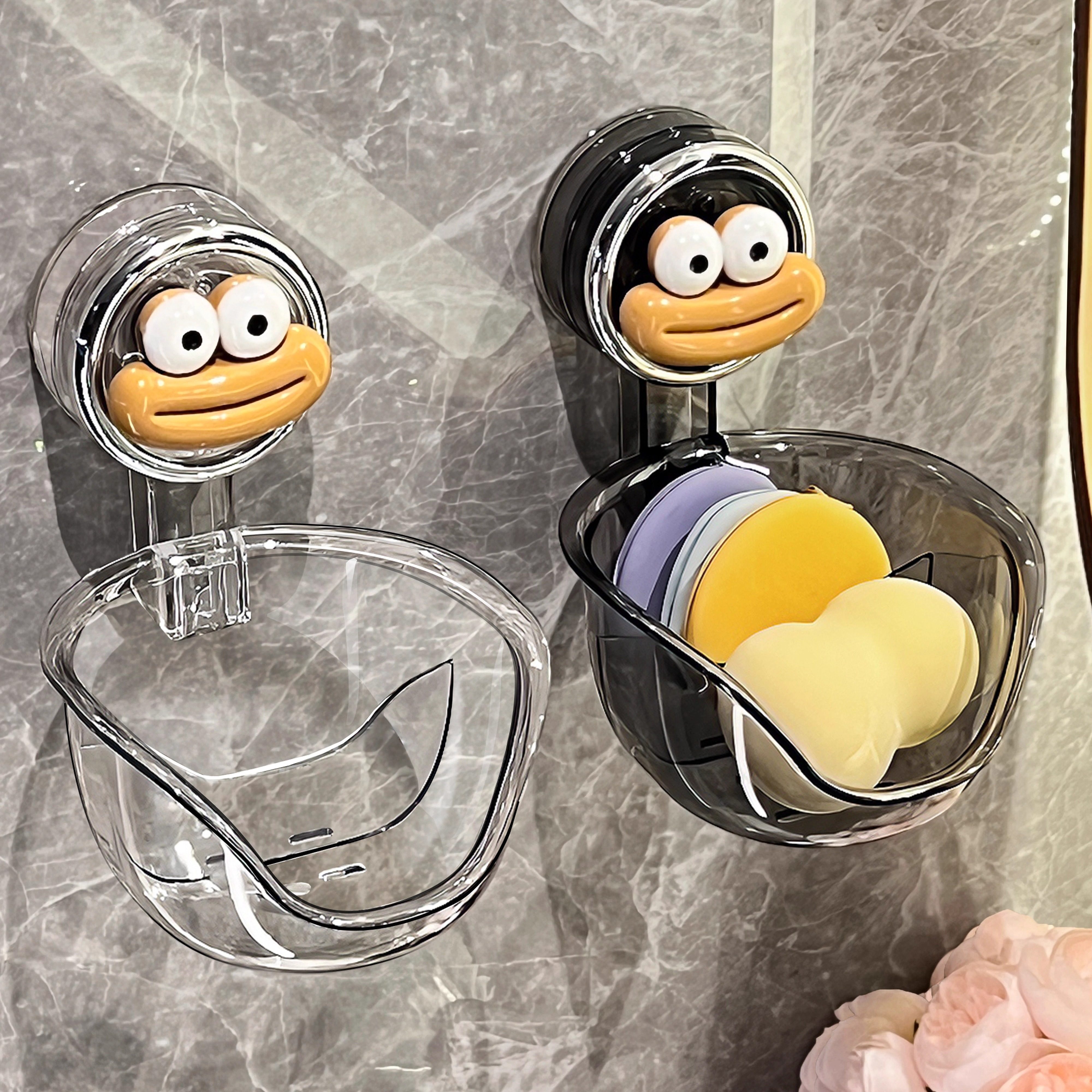 吸盘粉扑收纳盒壁挂免打孔高级化妆棉美妆蛋气垫收纳盒沥水置物架,收纳整理,桌面收纳盒,淘宝优惠券,粉丝福利购,淘宝优惠卷