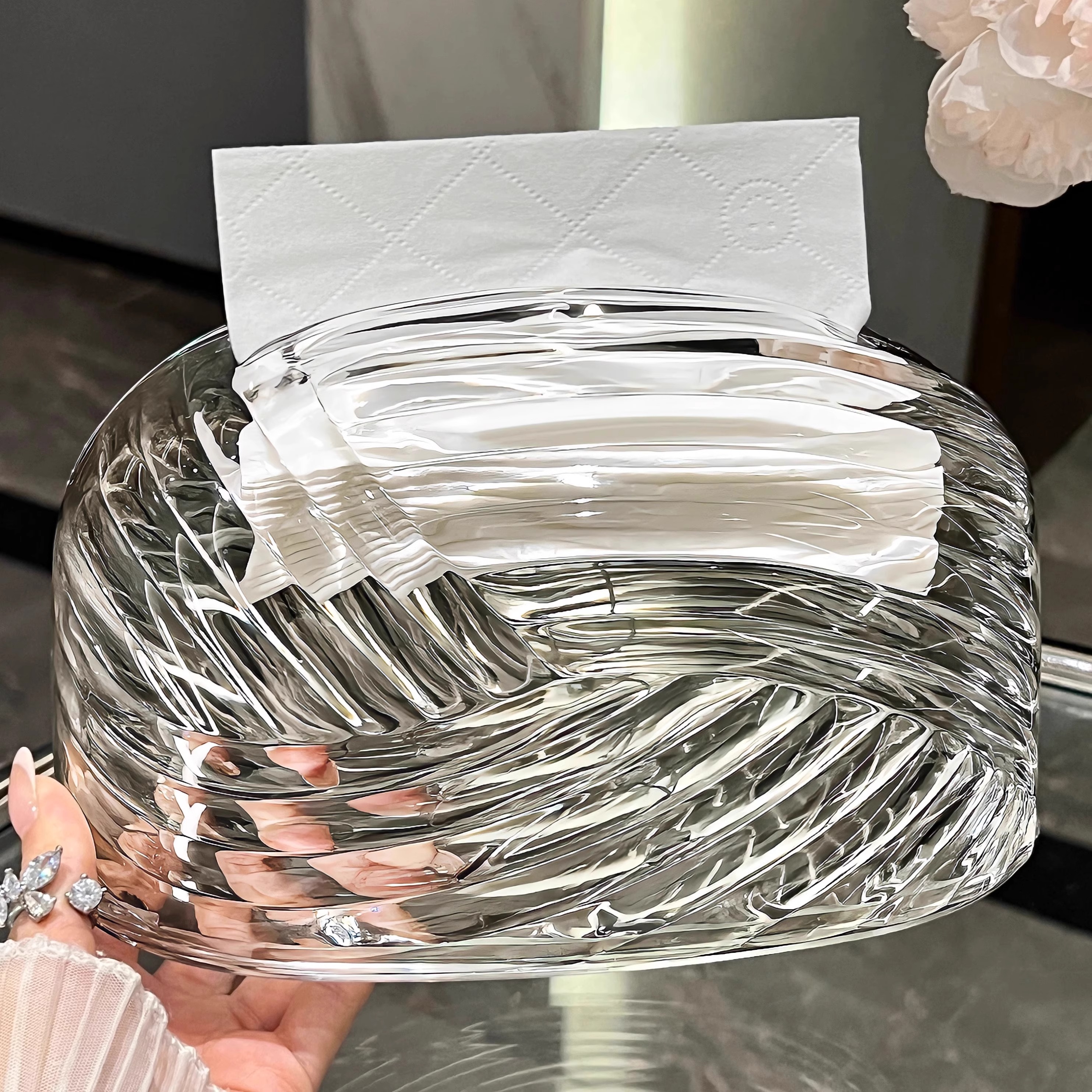 BSD高颜值编制纹纸巾盒客厅