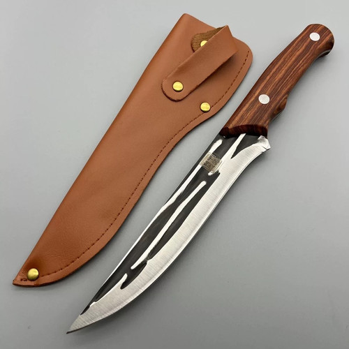 出口日本龙泉高硬度锻打杀猪卖肉剔骨刀分割刀超快锋利屠夫尖刀具