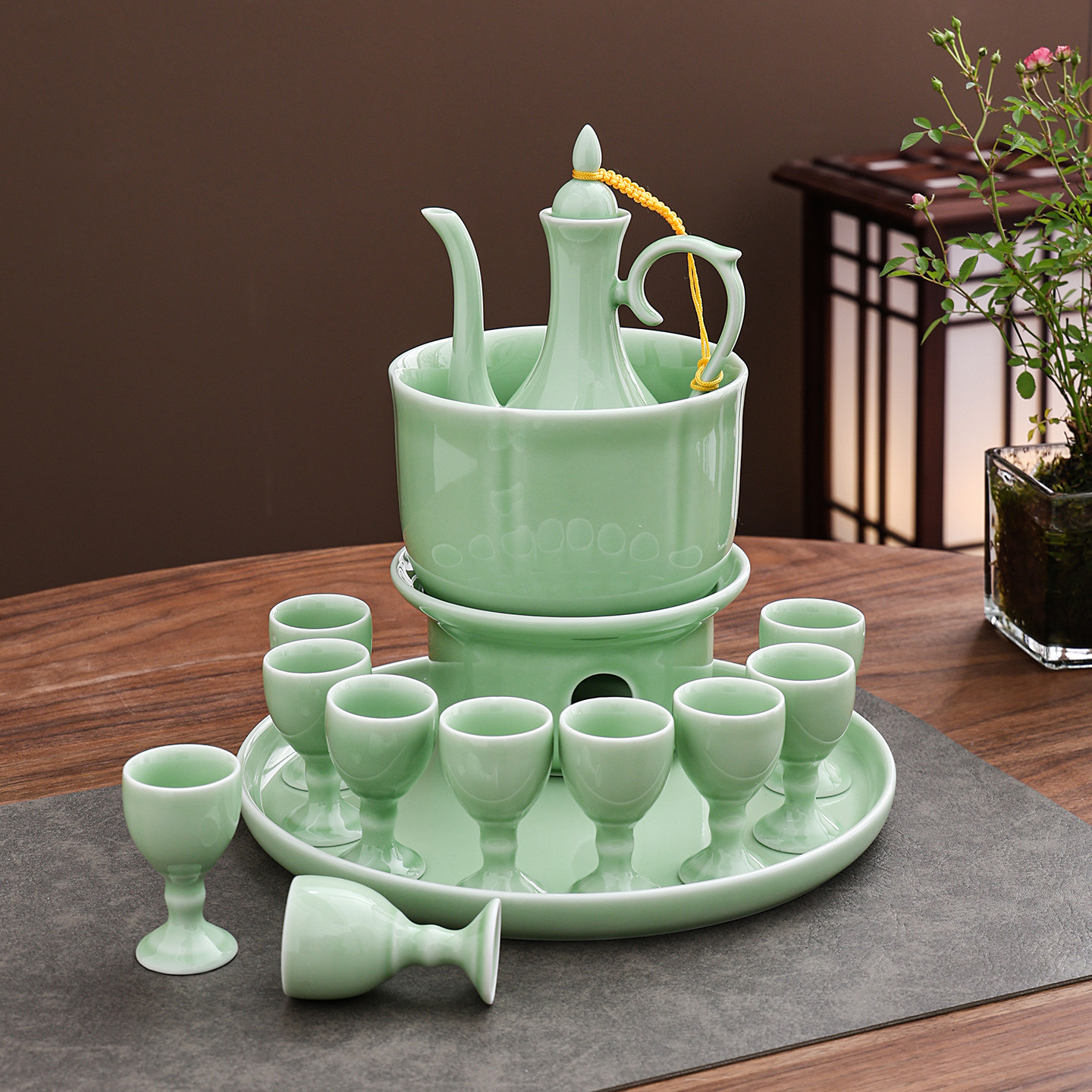 中式陶瓷酒壶仿古家用半斤装酒具套装分酒器老式一口杯古风白酒杯,餐饮具,家用酒壶,淘宝优惠券,粉丝福利购,淘宝优惠卷