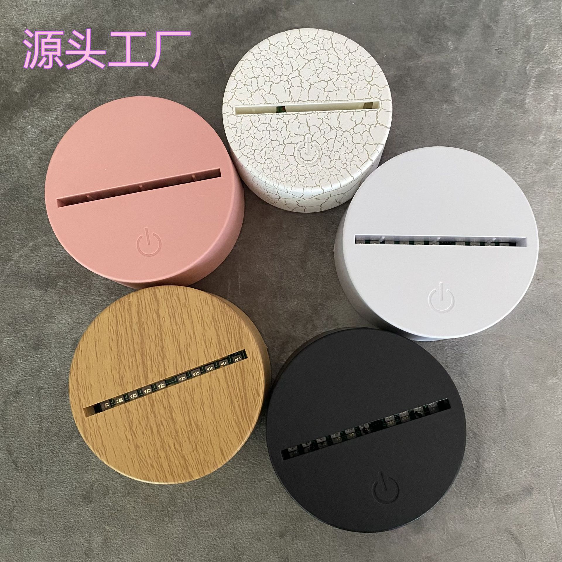 源头工厂3d小夜灯创意礼品USB触控七彩底坐氛围小台灯卧室床头灯