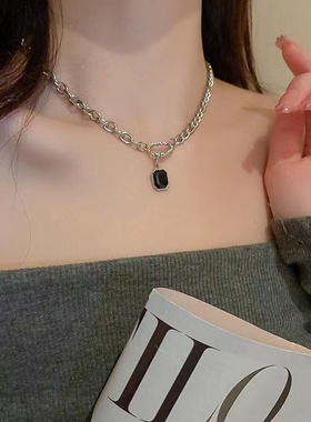 甜酷冷淡风辣妹轻奢项链气质百搭感锁骨链小众潮流毛衣链颈链