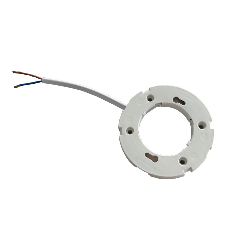 LED GX53灯座 线长10CM高品质黑白色底座带线 阻燃V0级PC塑料
