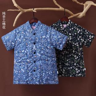 半袖 棉坎肩马甲秋冬季 棉衣服 棉袄女士保暖加厚短款 纯手工棉花短袖