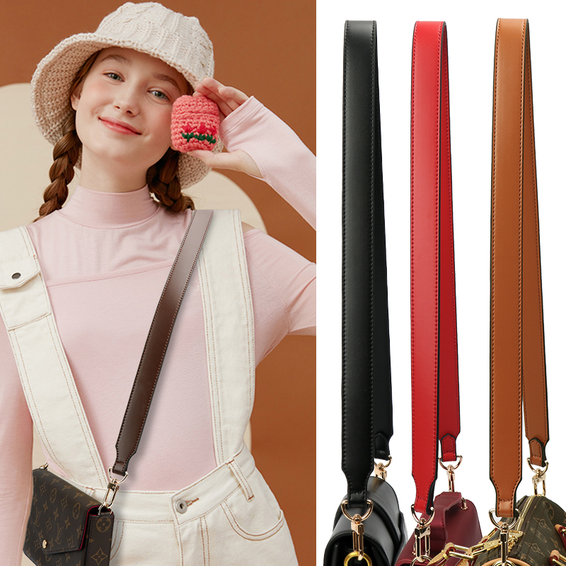 宽肩带红色斜挎黑色单肩替换带