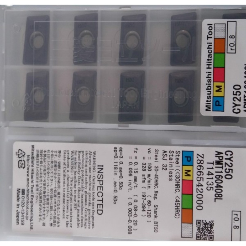全新日本日立刀片 APMT160408L CY250 铣削铣刀片 APMT150408现货