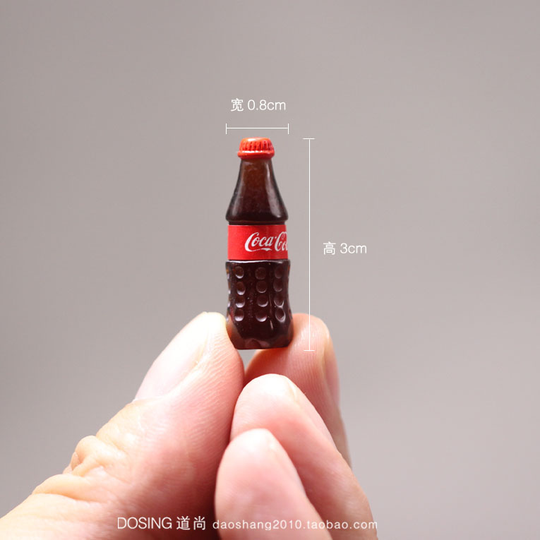 仿真微缩模型 迷你版超小号 雪碧 可乐瓶子 玩具 食玩树脂小摆件