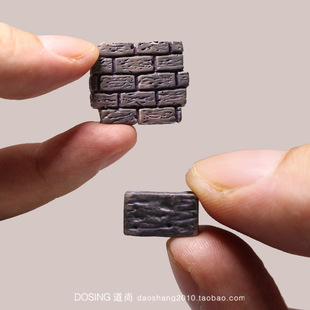 仿真微缩 小号 砖块  砖墙壁  石路 树脂 盆栽微景观模型摆件配件