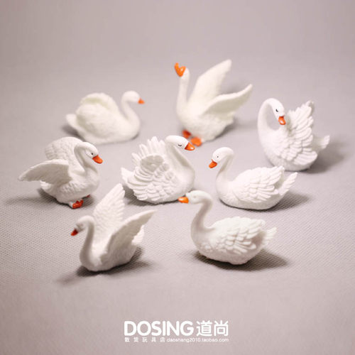 微缩小号仿真动物天鹅白鹅