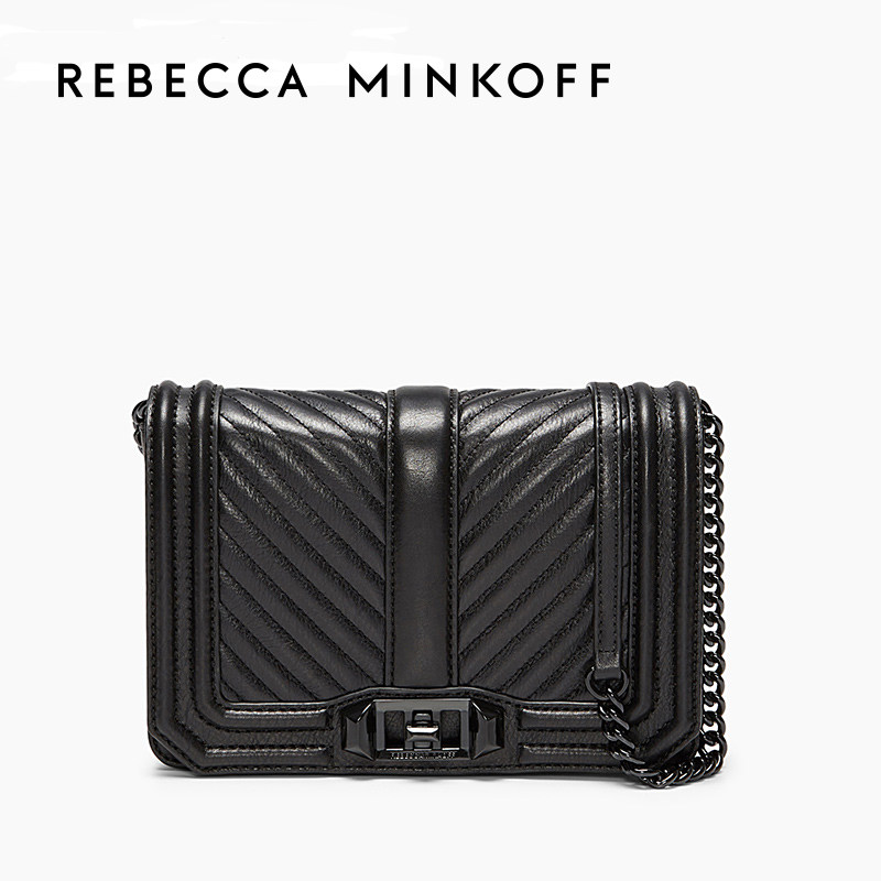 Rebecca Minkoff牛皮CHEVRON QUILTED LOVE链条单肩斜跨女包小号|msdalam kategori Beg kulit/wanita/beg lelaki, beg Ms. - dari Buy2taobao.com untuk memberikan perkhidmatan ejen Taobao profesional membeli
