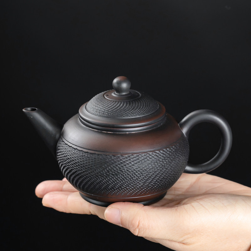 紫陶跳刀西施壶家用单壶大号泡茶壶复古陶瓷过滤泡茶器功夫茶具