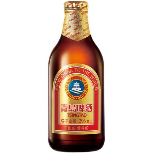 青岛啤酒(TsingTao)金质小棕金11度296ml*4瓶装 麦香浓郁新日期