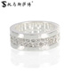 镀925银外贸指环首饰品 双排白钻宽戒指 托马斯萨博日韩版 ring