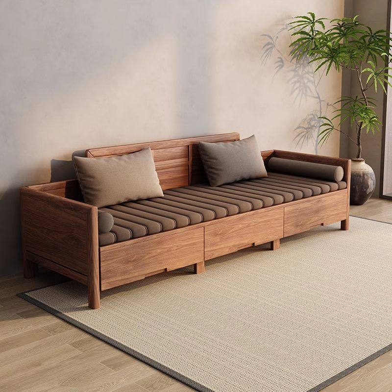 新中式胡桃木实木罗汉床全客厅书房现代简约储物沙发贵妃床榻,住宅家具,罗汉床,淘宝优惠券,粉丝福利购,淘宝优惠卷