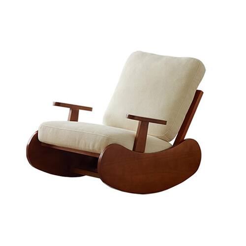 复古新款实木摇椅家用小户型客厅阳台休闲椅单人可躺可摇懒人沙发