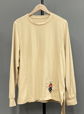 花社の日单 17109纯棉卫衣 小清新刺绣水洗柔软 简约宽松百搭T恤