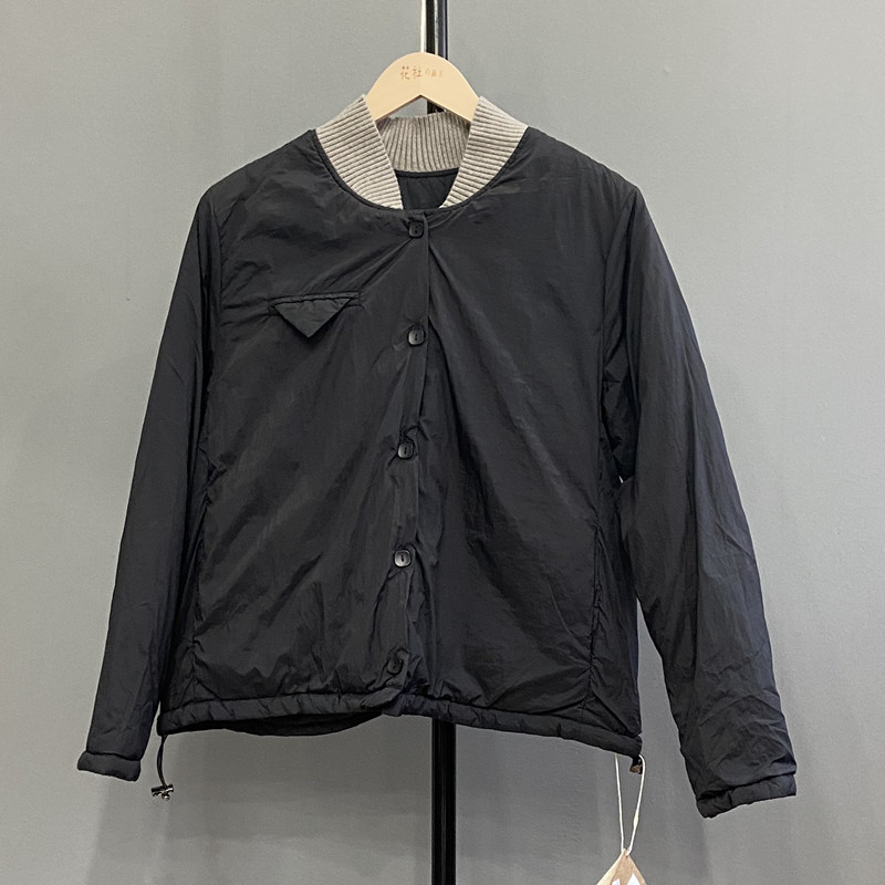 花社の日单风衣面料棉服外套防风保暖加薄棉个性百搭--伊适季1953