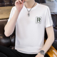 新款 t恤2026夏季 上衣服棉质薄款 帅气汗衫 男t 男士 白色潮流半袖 短袖