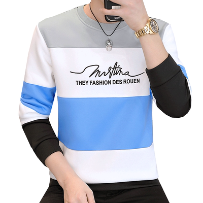 男士长袖打底衫加绒加厚保暖青年