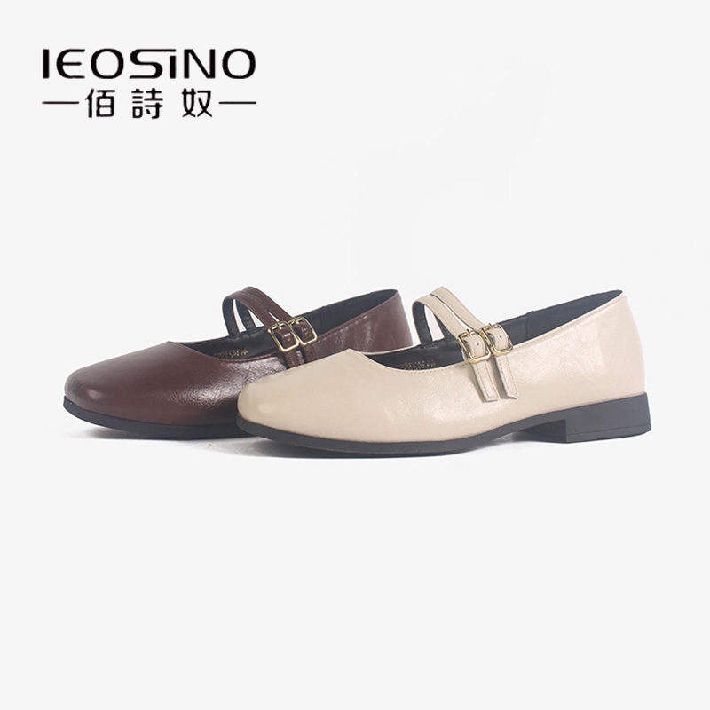 佰诗奴浅口鞋韩版方头低跟单鞋